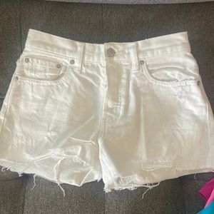 WHITE FREE PEOPLE SHORTS